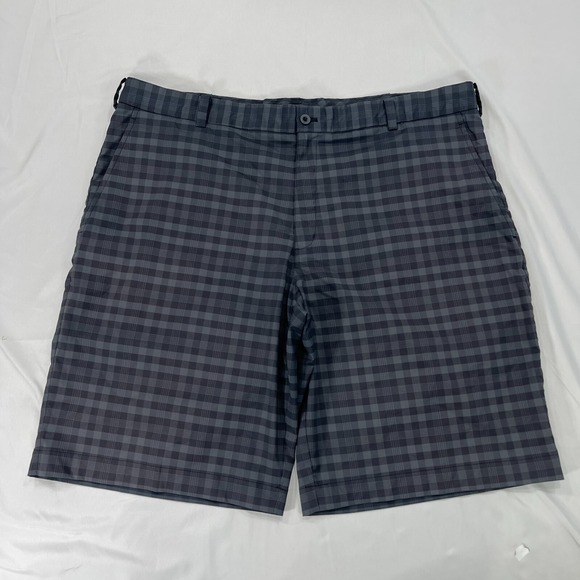 Nike Other - Nike Shorts Mens 40 Black 11" Plaid Golf Performance Tech Chino‎ Stretch 452712